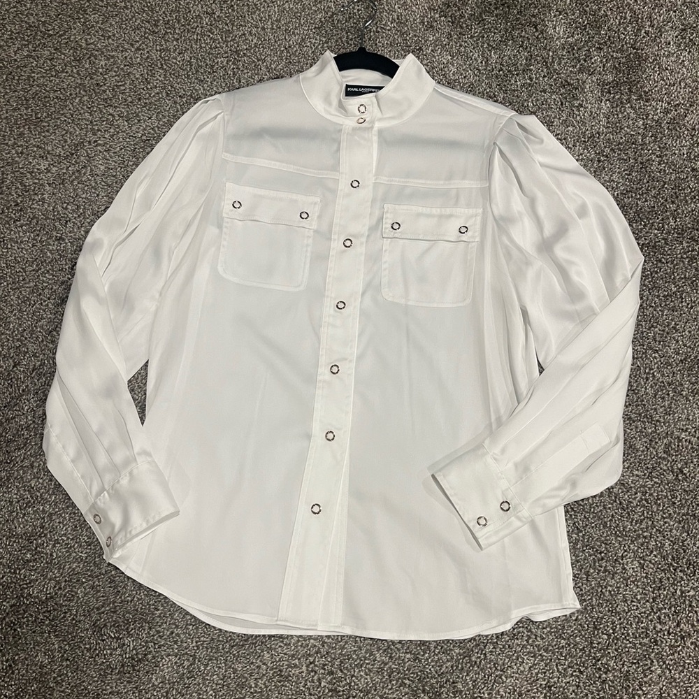 Karl Lagerfeld White Button Down Shirt